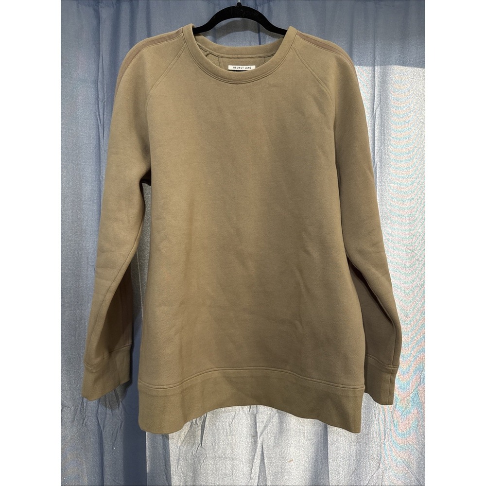 Helmut Lang Crew Neck Sweatshirt Men's Large Cotton Tan